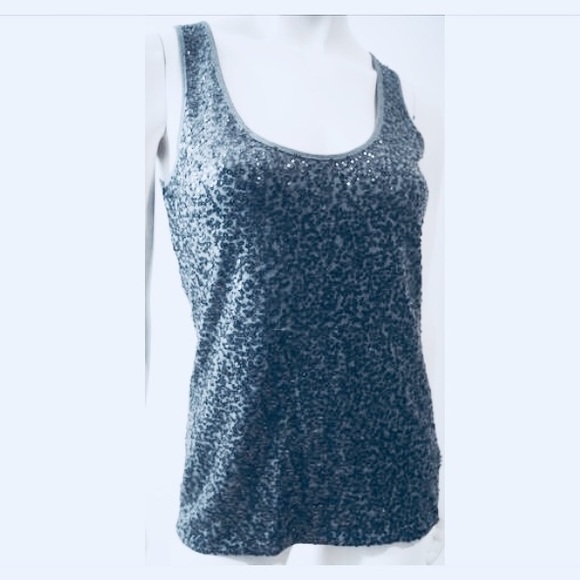 J. Crew Tops - J. Crew sequin blue tank top